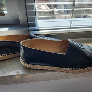 Chanel Espadrilles Flat Lambskin Black